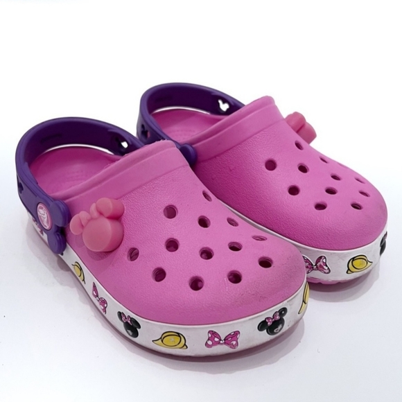 Crocs Kid's Disney Clog Mickey Mouse and Minnie Mouse Shoes Size 10/11 - Picture 1 of 4
